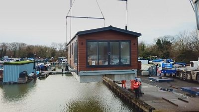 Un pequeño hogar flotante